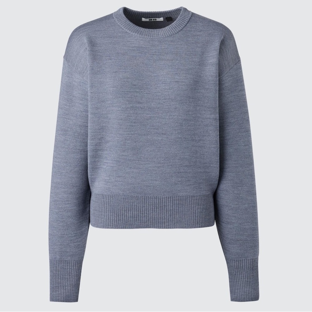 Uniqlo Double Face Blue Knit Sweater XXL - some pilling